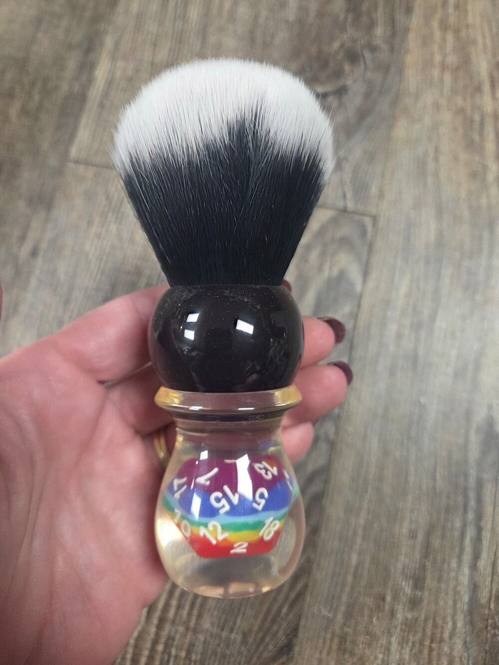 Yaqi 26mm Professional Lucky Dice Tuxedo Shaving Brush (R2002-S)